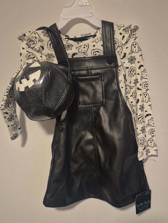 Cynthia Rowley Other - Cynthia Rowley Girls Halloween Faux Leather Jumper 3-Piece Set NWT